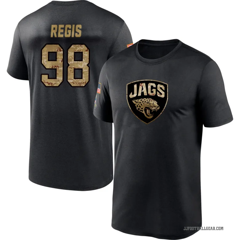 Albert Regis Youth Black Jacksonville Jaguars 2020 Salute To Service Performance T-Shirt
