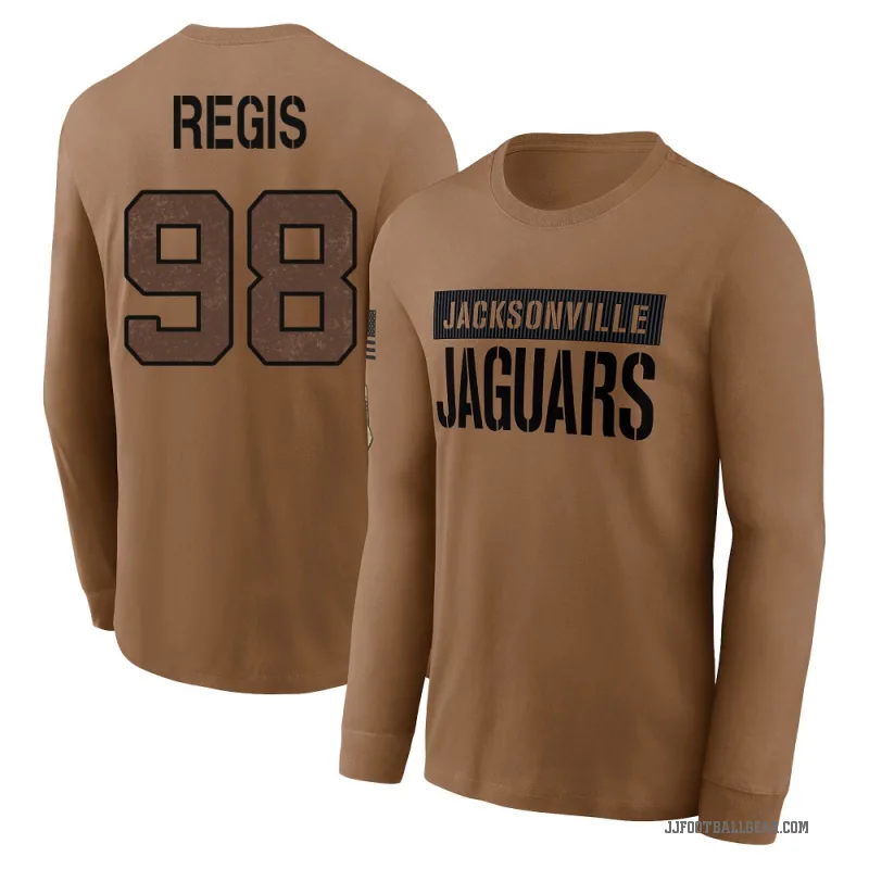 Albert Regis Youth Brown Jacksonville Jaguars 2023 Salute To Service Long Sleeve T-Shirt