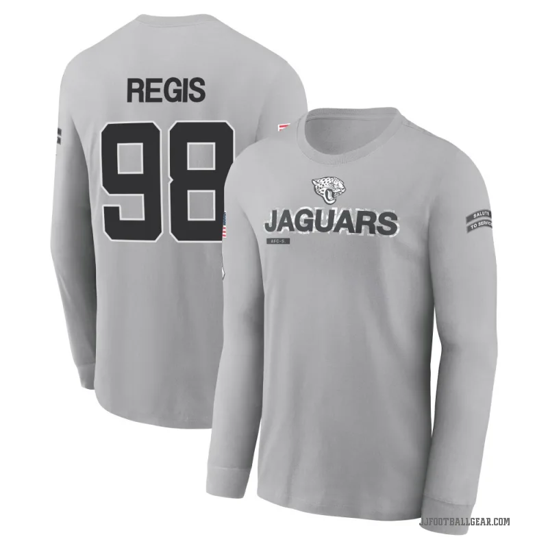 Albert Regis Youth Gray Jacksonville Jaguars 2024 Salute to Service Long Sleeve T-Shirt