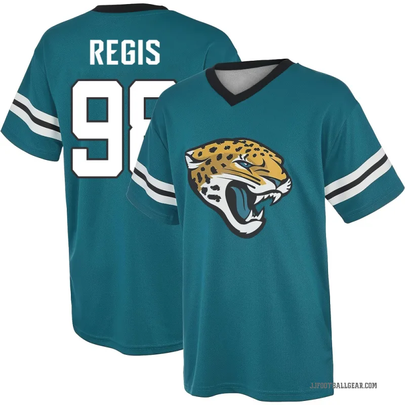 Albert Regis Youth Teal Jacksonville Jaguars Game Day V-Neck T-Shirt
