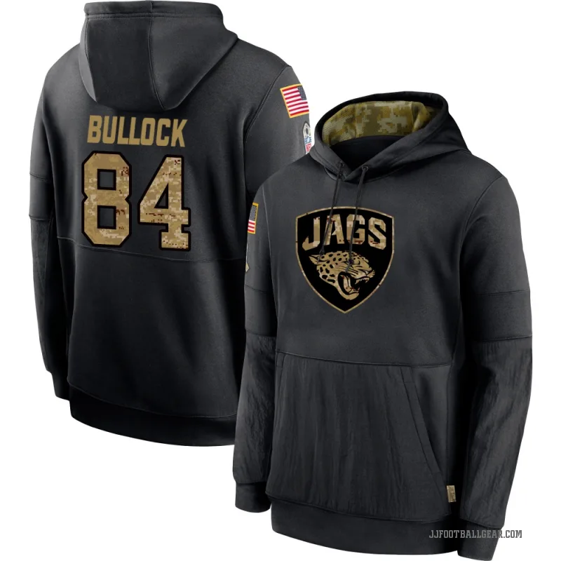 Alex Bullock Men's Black Jacksonville Jaguars 2020 Salute to Service Sideline Performance Pullover Hoodie