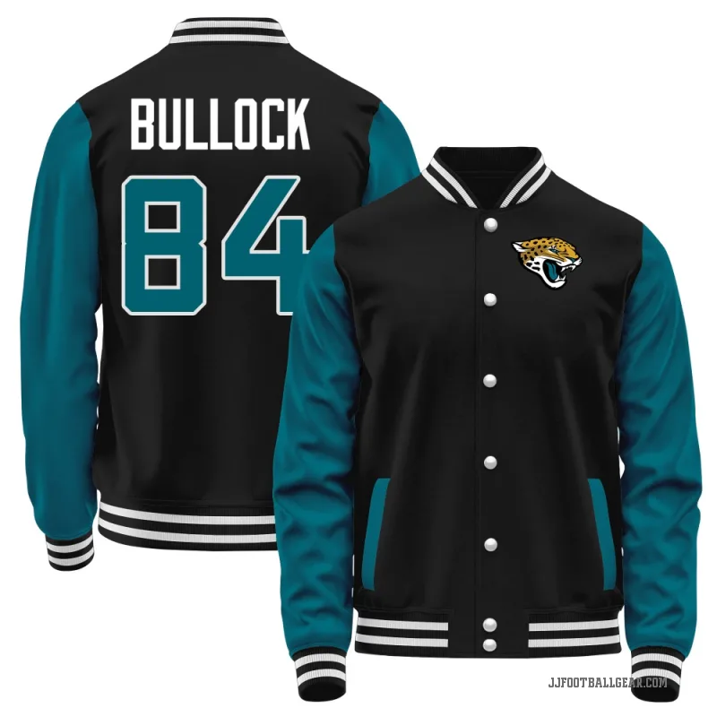 Alex Bullock Men's Black Jacksonville Jaguars /Teal Full-Snap Jacket