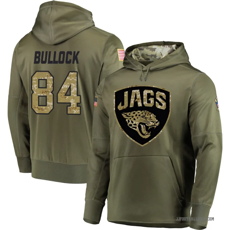 Alex Bullock Men's Olive Jacksonville Jaguars Salute to Service Pullover Hoodie