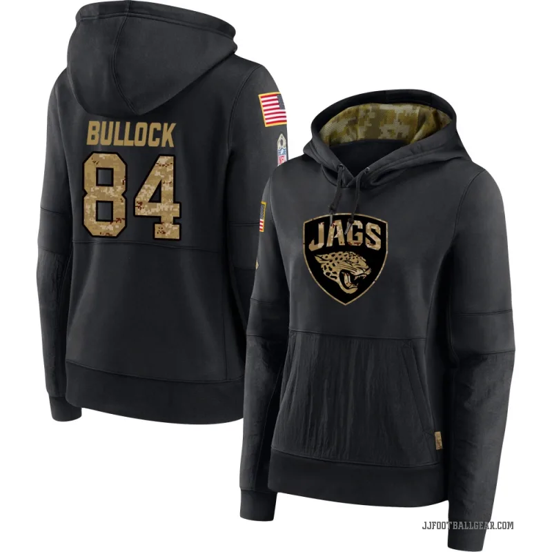 Alex Bullock Women's Black Jacksonville Jaguars 2020 Salute to Service Sideline Performance Pullover Hoodie