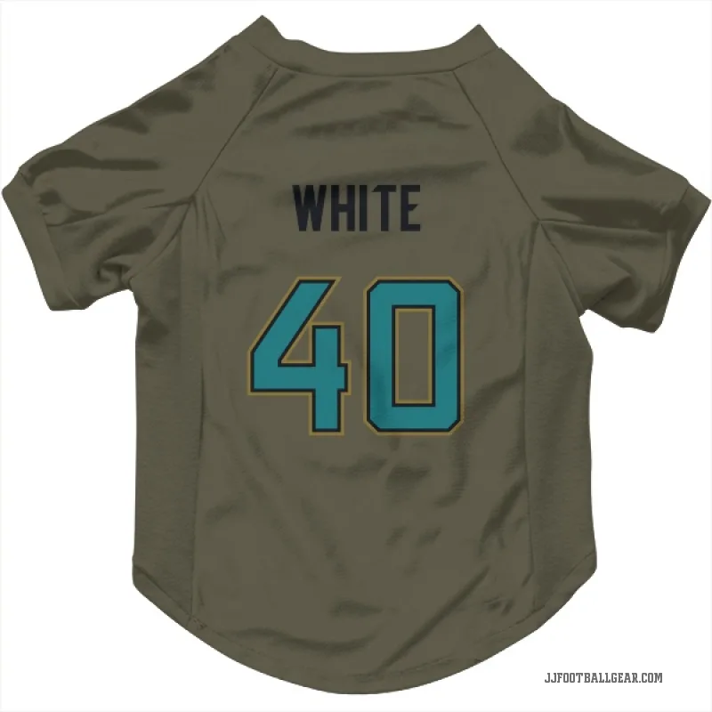 Aydan White  Olive Jacksonville Jaguars  Cat & Dog Pet Jersey