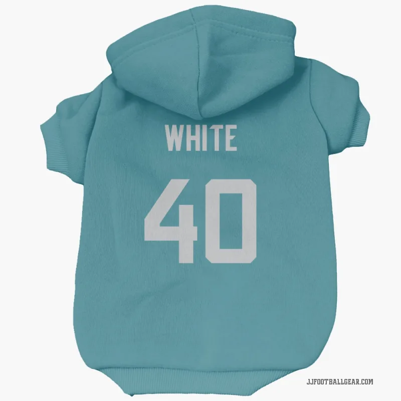 Aydan White  Teal Jacksonville Jaguars  Cat & Dog Pet Hoodie