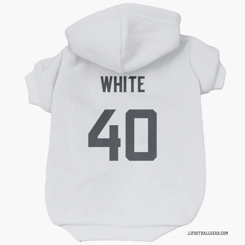 Aydan White  White Jacksonville Jaguars  Cat & Dog Pet Hoodie
