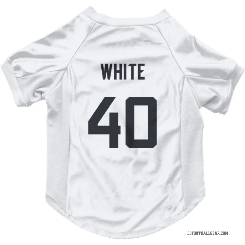 Aydan White  White Jacksonville Jaguars  Cat & Dog Pet Jersey