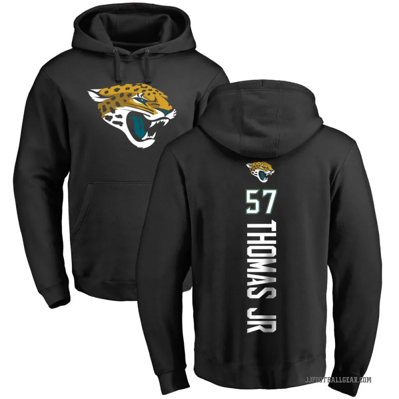 Bryan Thomas Jr. Men's Black Jacksonville Jaguars Pro Line Backer Pullover Hoodie