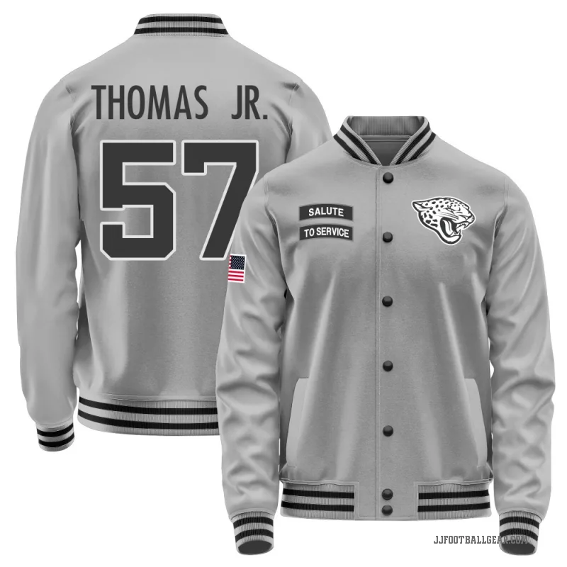 Bryan Thomas Jr. Men's Gray Jacksonville Jaguars Salute to Service Performance Jacket