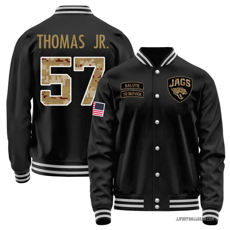 Bryan Thomas Jr. Youth Black Jacksonville Jaguars Salute to Service Sideline Performance Jacket