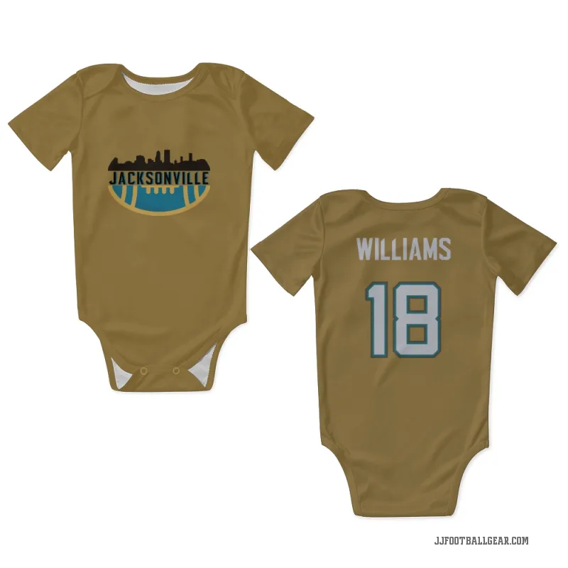 CJ Williams  Gold Jacksonville Jaguars   Bold  Newborn & Infant Bodysuit