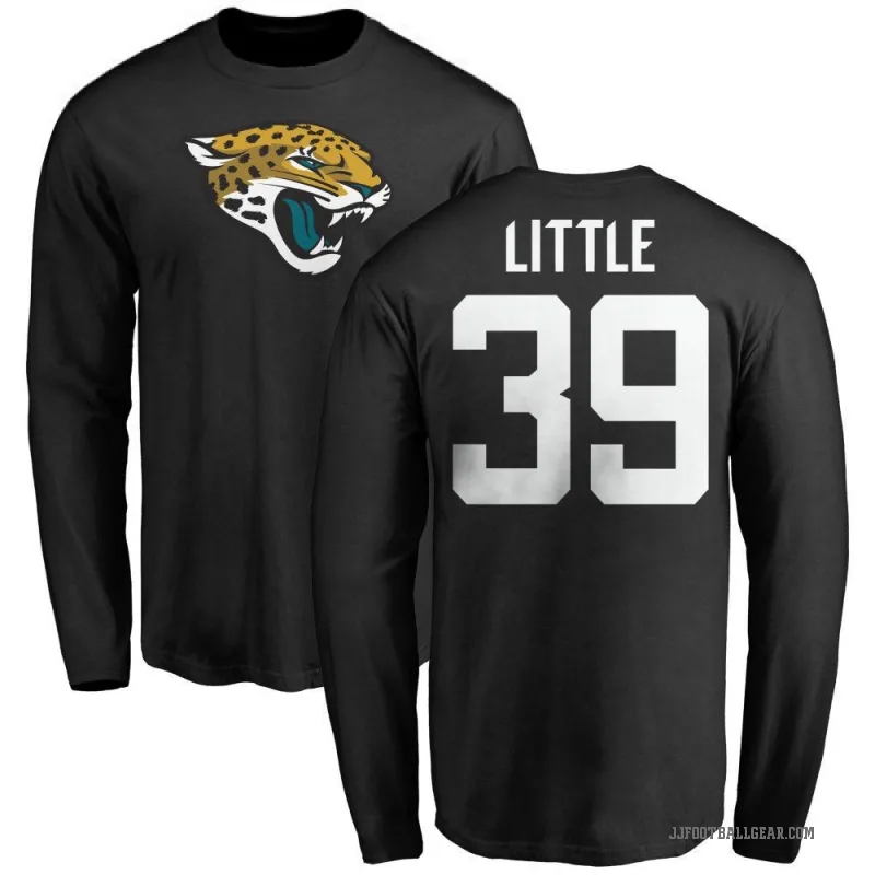 Cam Little Men's Black Jacksonville Jaguars Logo Long Sleeve T-Shirt -