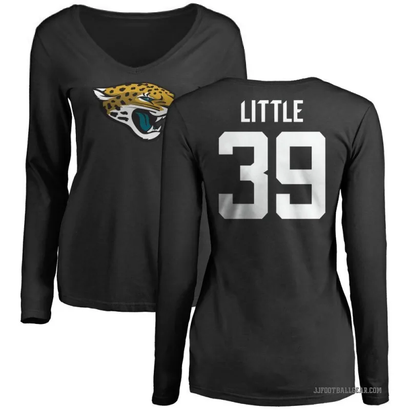 Cam Little Women's Black Jacksonville Jaguars Logo Slim Fit Long Sleeve T-Shirt -