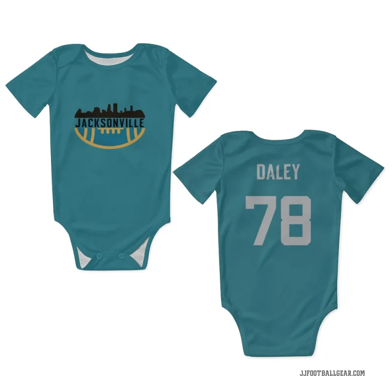 Dennis Daley  Teal Jacksonville Jaguars  Newborn & Infant Bodysuit