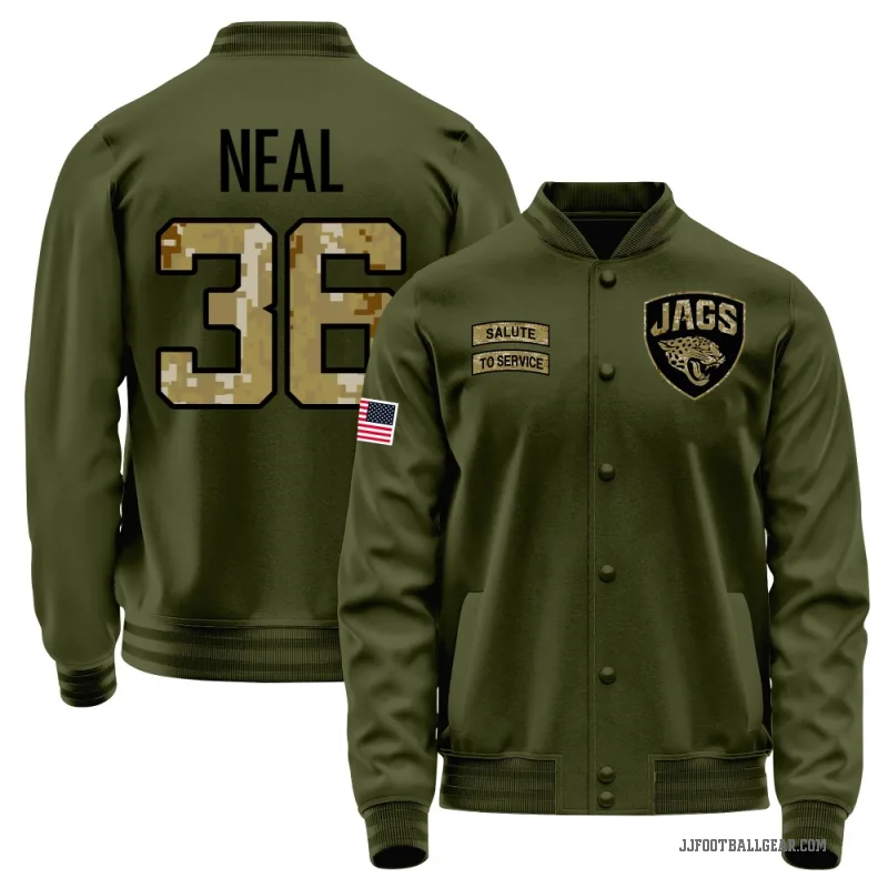 Devin Neal Men's Olive Jacksonville Jaguars Salute to Service Sideline Performance Jacket