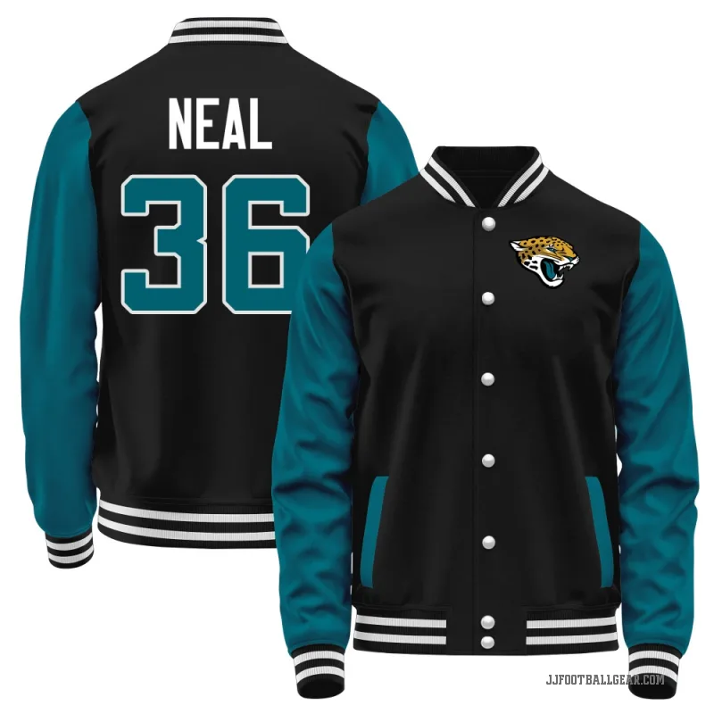 Devin Neal Youth Black Jacksonville Jaguars /Teal Full-Snap Jacket