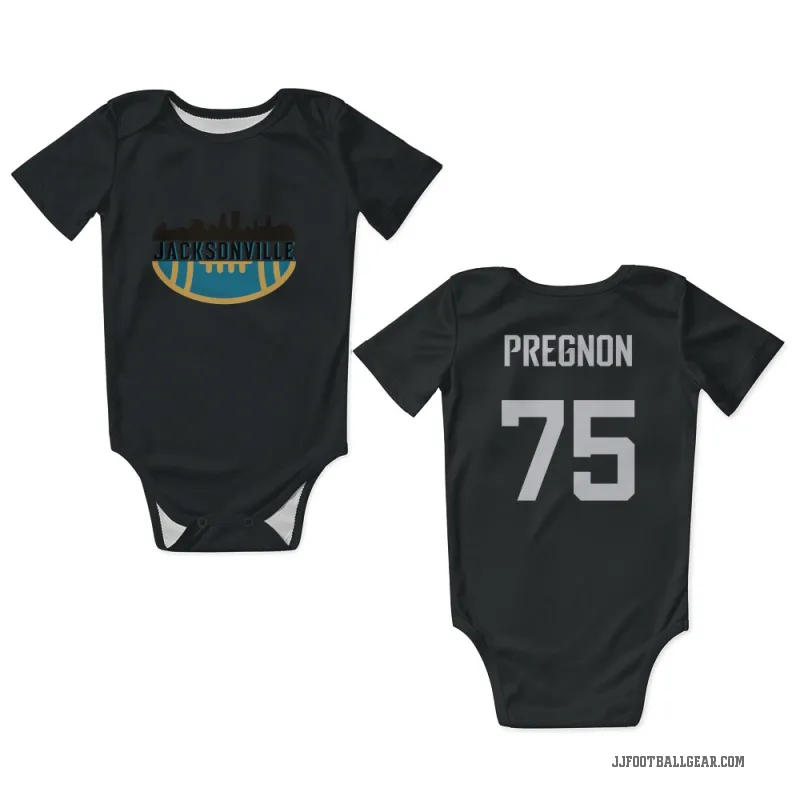Emmanuel Pregnon  Black Jacksonville Jaguars  Newborn & Infant Bodysuit