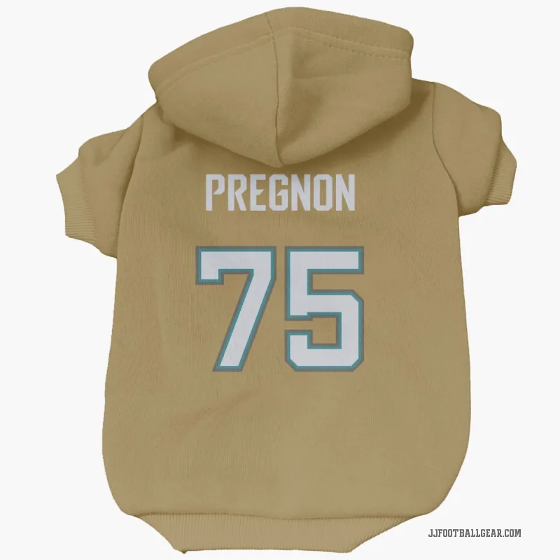 Emmanuel Pregnon  Gold Jacksonville Jaguars   Bold  Cat & Dog Pet Hoodie