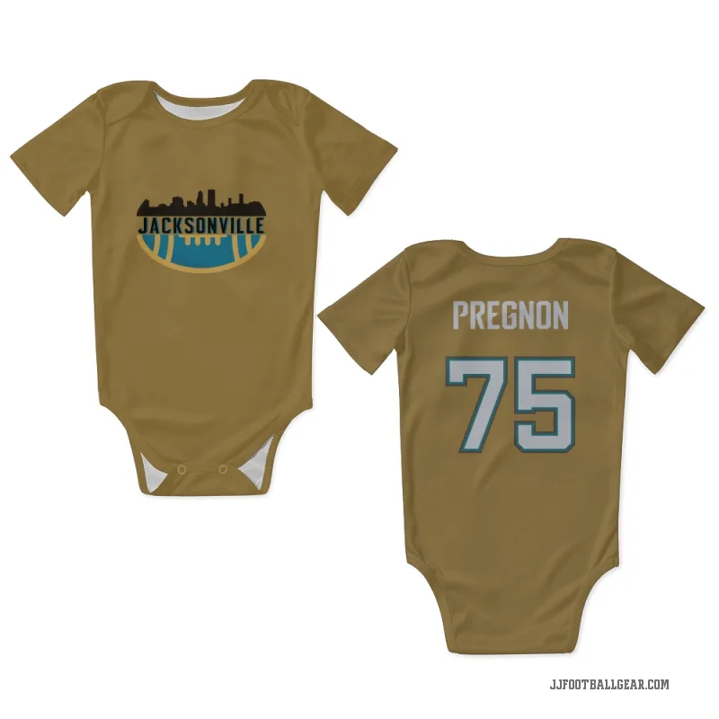 Emmanuel Pregnon  Gold Jacksonville Jaguars   Bold  Newborn & Infant Bodysuit