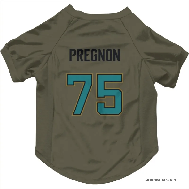 Emmanuel Pregnon  Olive Jacksonville Jaguars  Cat & Dog Pet Jersey