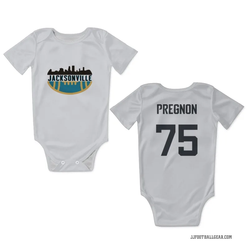 Emmanuel Pregnon  White Jacksonville Jaguars  Newborn & Infant Bodysuit