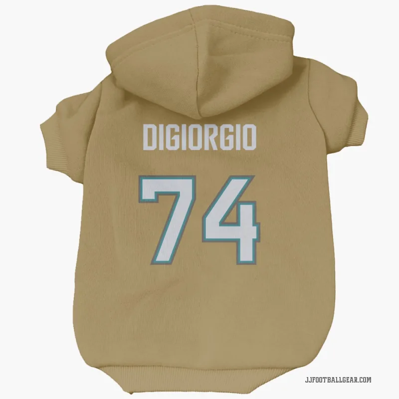 Garrett DiGiorgio  Gold Jacksonville Jaguars   Bold  Cat & Dog Pet Hoodie