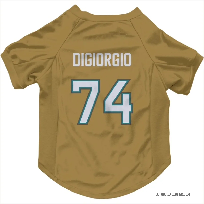 Garrett DiGiorgio  Gold Jacksonville Jaguars   Bold  Cat & Dog Pet Jersey