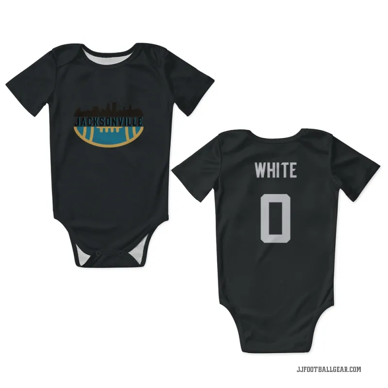 Jordan White  Black Jacksonville Jaguars  Newborn & Infant Bodysuit