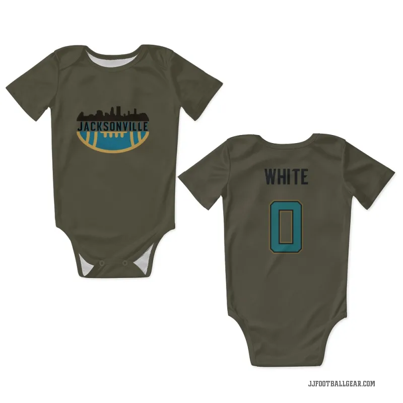 Jordan White  Olive Jacksonville Jaguars  Newborn & Infant Bodysuit