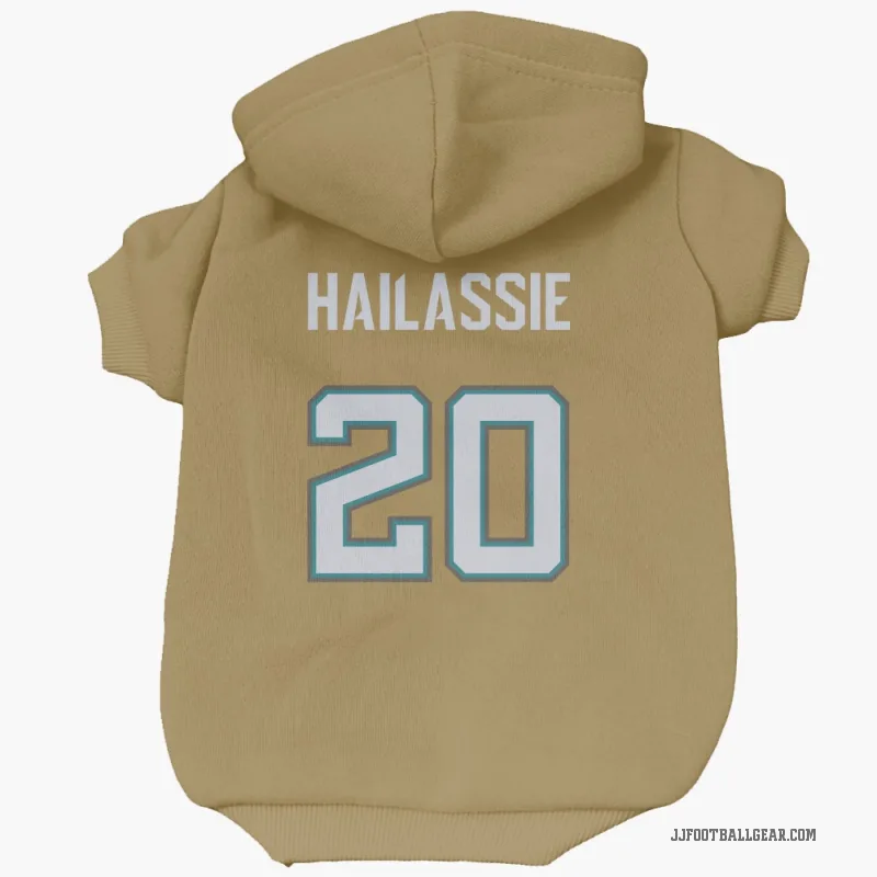 Kahlef Hailassie  Gold Jacksonville Jaguars   Bold  Cat & Dog Pet Hoodie