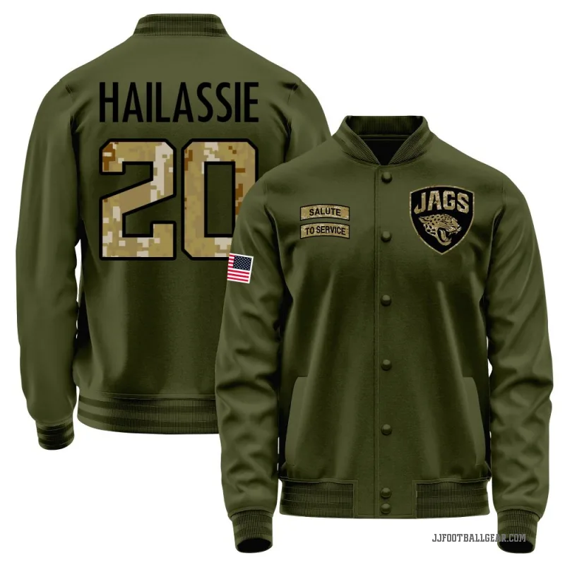 Kahlef Hailassie Men's Olive Jacksonville Jaguars Salute to Service Sideline Performance Jacket