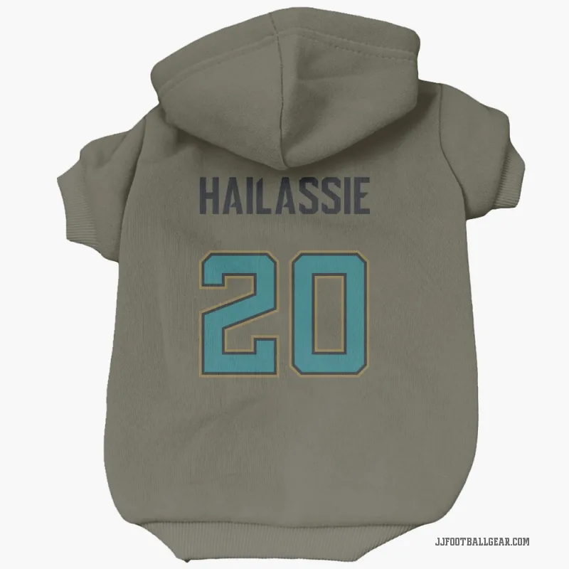Kahlef Hailassie  Olive Jacksonville Jaguars  Cat & Dog Pet Hoodie