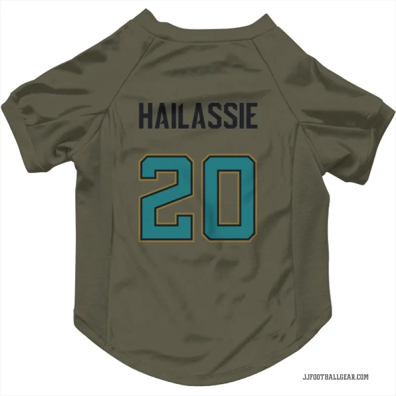 Kahlef Hailassie  Olive Jacksonville Jaguars  Cat & Dog Pet Jersey