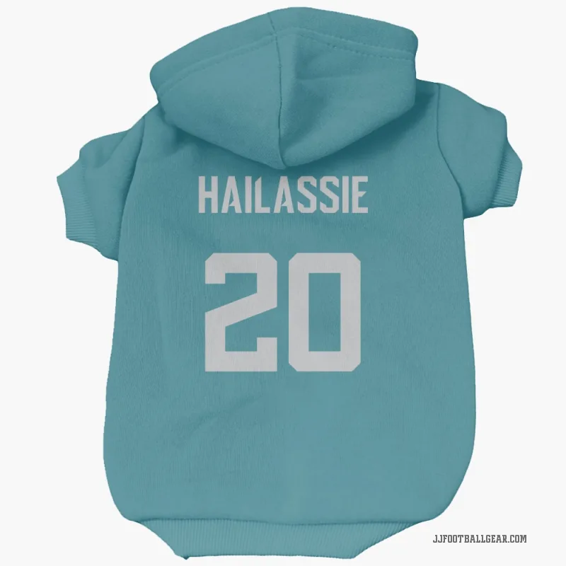 Kahlef Hailassie  Teal Jacksonville Jaguars  Cat & Dog Pet Hoodie
