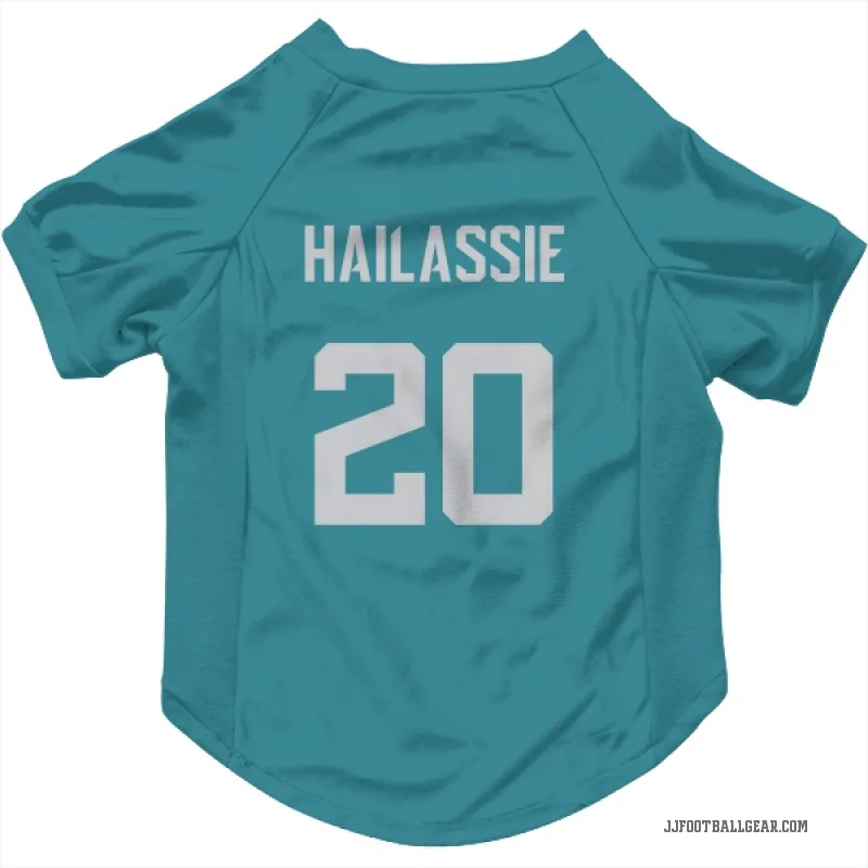 Kahlef Hailassie  Teal Jacksonville Jaguars  Cat & Dog Pet Jersey
