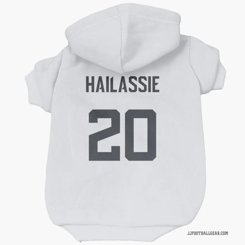 Kahlef Hailassie  White Jacksonville Jaguars  Cat & Dog Pet Hoodie