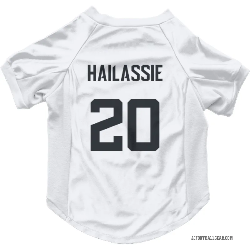 Kahlef Hailassie  White Jacksonville Jaguars  Cat & Dog Pet Jersey