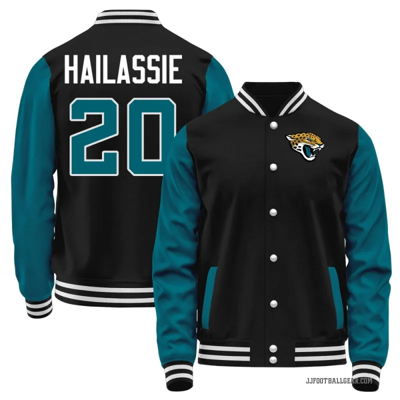 Kahlef Hailassie Youth Black Jacksonville Jaguars /Teal Full-Snap Jacket