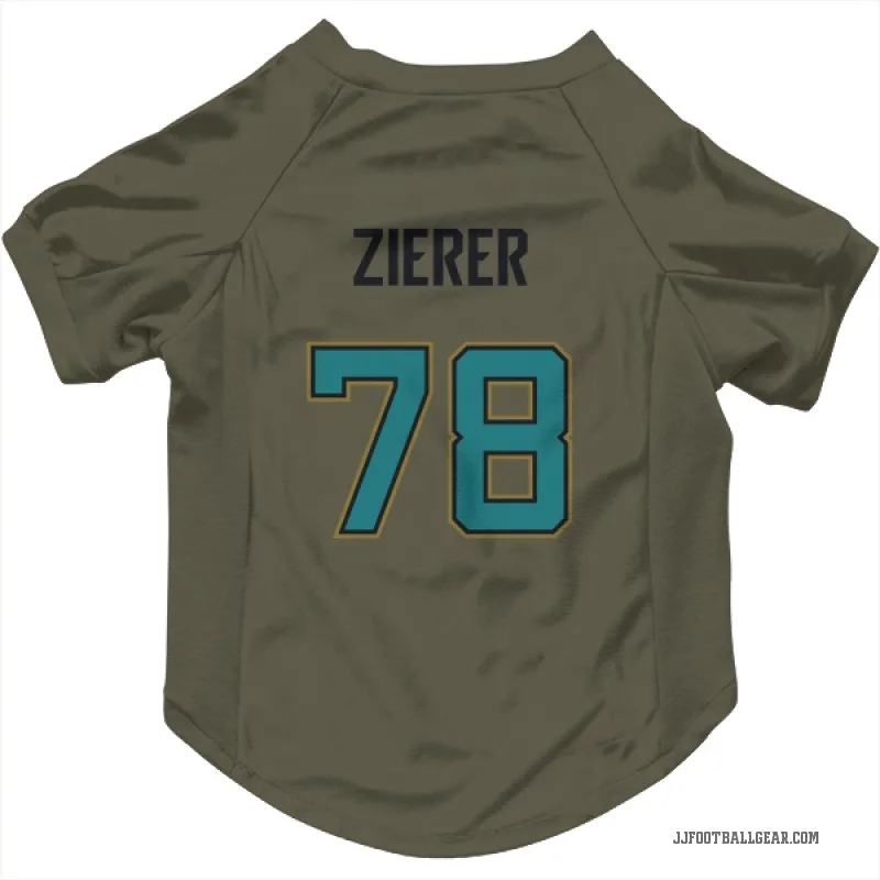 Kilian Zierer  Olive Jacksonville Jaguars  Cat & Dog Pet Jersey
