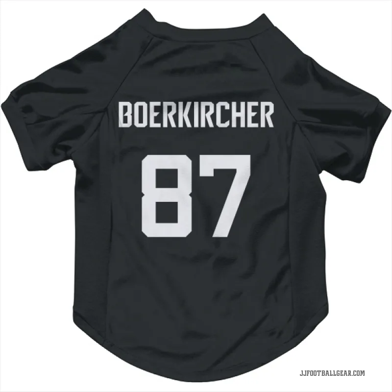 Nate Boerkircher  Black Jacksonville Jaguars  Cat & Dog Pet Jersey