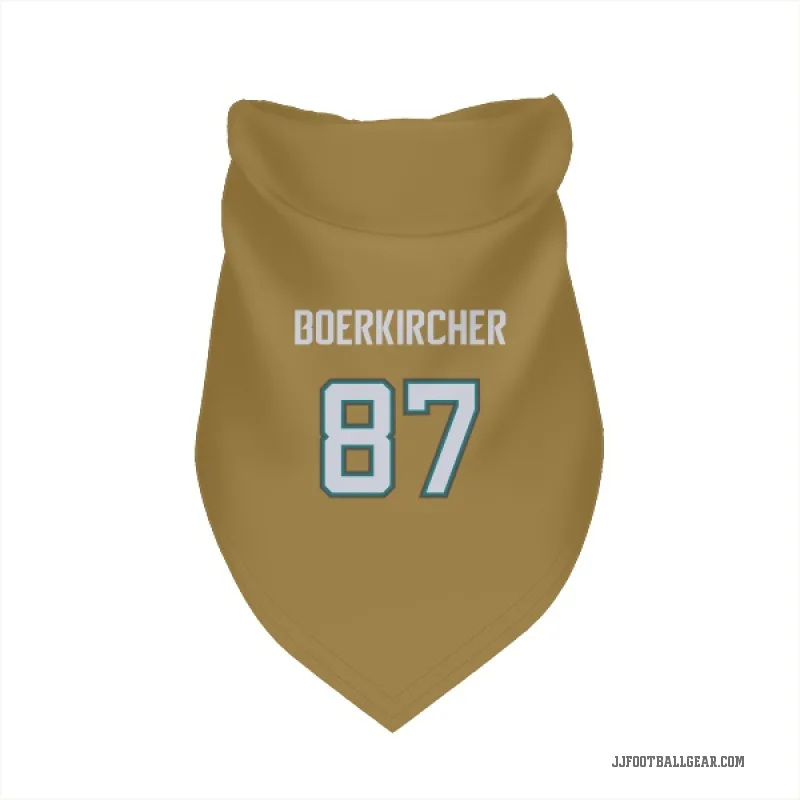 Nate Boerkircher  Gold Jacksonville Jaguars   Bold  Cat & Dog Pet Bandana