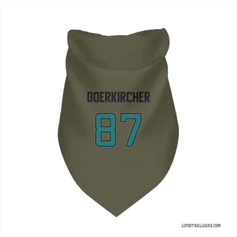 Nate Boerkircher  Olive Jacksonville Jaguars  Cat & Dog Pet Bandana