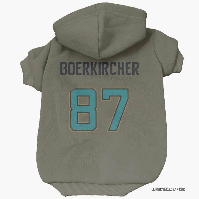 Nate Boerkircher  Olive Jacksonville Jaguars  Cat & Dog Pet Hoodie