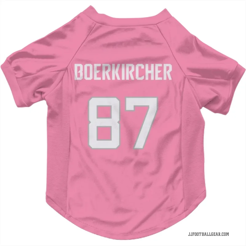 Nate Boerkircher  Pink Jacksonville Jaguars  Cat & Dog Pet Jersey