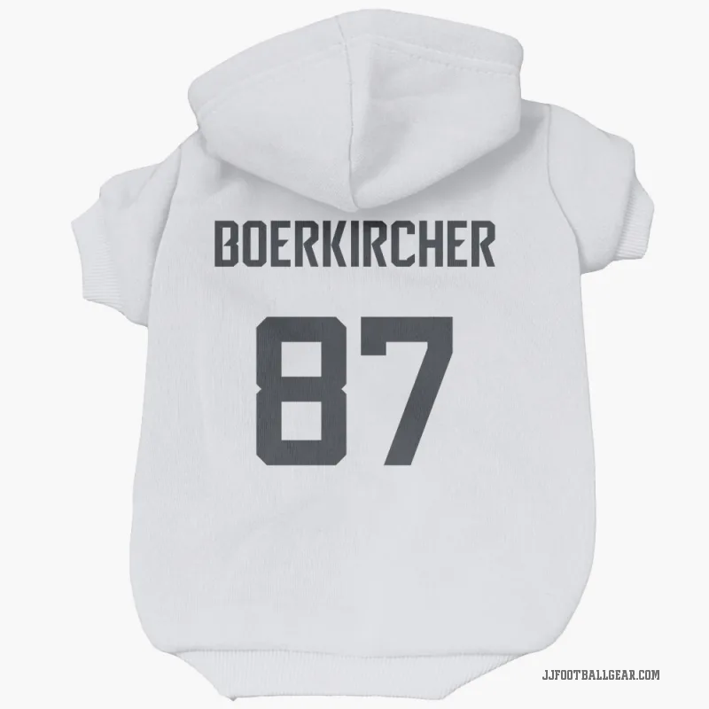 Nate Boerkircher  White Jacksonville Jaguars  Cat & Dog Pet Hoodie