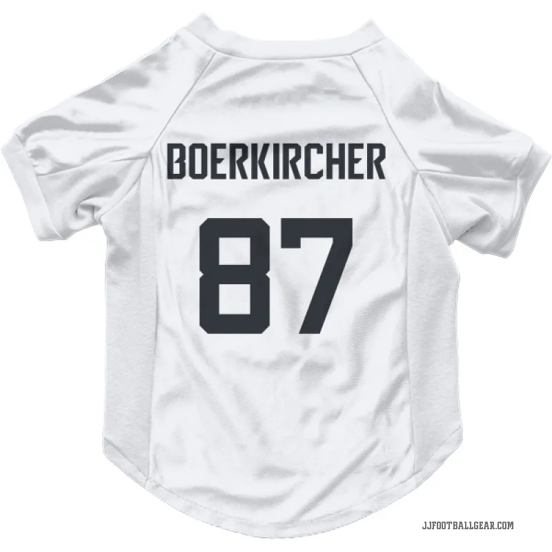 Nate Boerkircher  White Jacksonville Jaguars  Cat & Dog Pet Jersey