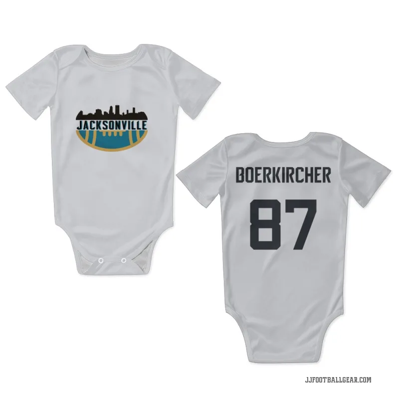 Nate Boerkircher  White Jacksonville Jaguars  Newborn & Infant Bodysuit