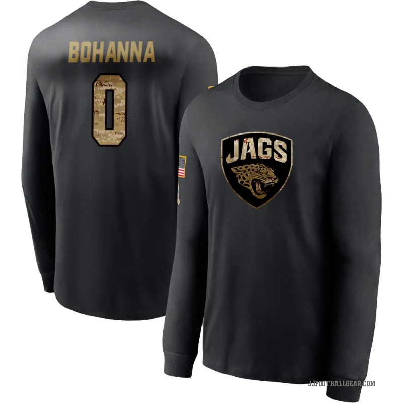 Quinton Bohanna Men's Black Jacksonville Jaguars 2020 Salute To Service Sideline Performance Long Sleeve T-Shirt