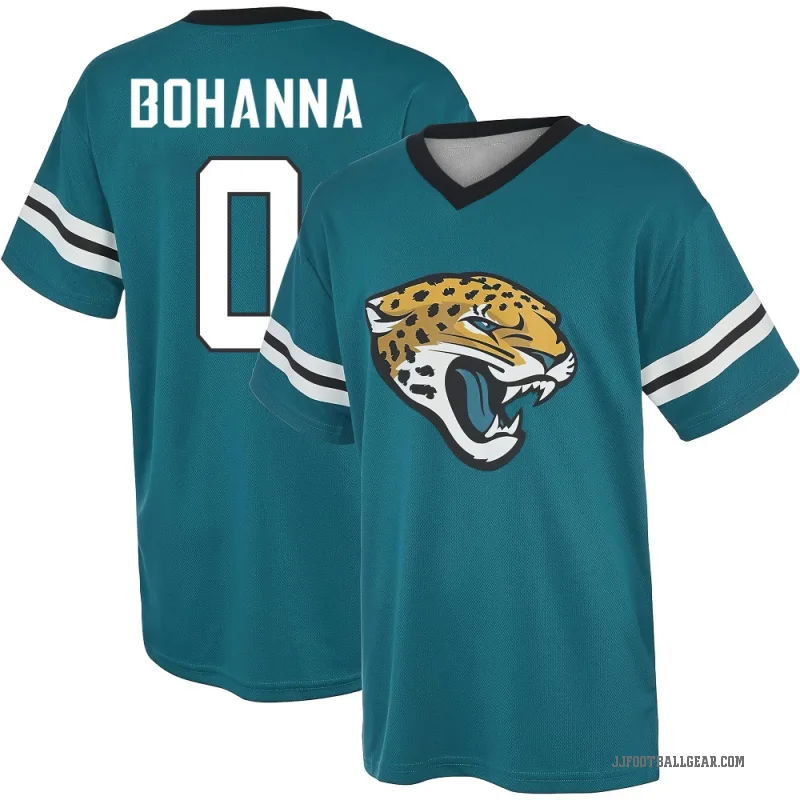 Quinton Bohanna Men's Teal Jacksonville Jaguars Game Day V-Neck T-Shirt